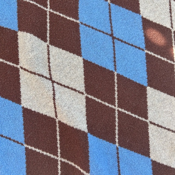 Sunday Best Argyle Sweater - Brown, Blue, and Cream - Picture 2 of 2